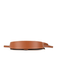 ロエベ アナグラム ヒールポーチ 斜め掛け ショルダーバッグ タン ブラウン レザー レディース LOEWE 【中古】