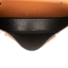 ロエベ アナグラム ヒールポーチ 斜め掛け ショルダーバッグ タン ブラウン レザー レディース LOEWE 【中古】