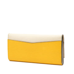 ルイ ヴィトン エピ ポルトフォイユ フロール 長財布 M60395 ホワイト イエロー レザー レディース LOUIS VUITTON 【中古】