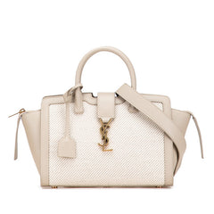 サンローラン ダウンタウン ベイビー ハンドバッグ ショルダーバッグ 2WAY 635346 グレージュ キャンバス レザー レディース SAINT LAURENT 【中古】