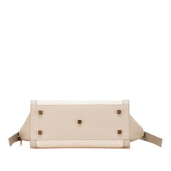 サンローラン ダウンタウン ベイビー ハンドバッグ ショルダーバッグ 2WAY 635346 グレージュ キャンバス レザー レディース SAINT LAURENT 【中古】