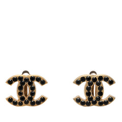 シャネル ココマーク イヤリング 01A刻印 ゴールド メッキ ラインストーン レディース CHANEL 【中古】