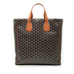 ゴヤール サックヴォルテール トートバッグ ブラウン ブラック PVC レザー レディース GOYARD 【中古】
