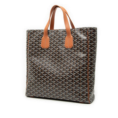 ゴヤール サックヴォルテール トートバッグ ブラウン ブラック PVC レザー レディース GOYARD 【中古】