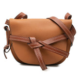 ロエベ アナグラム ゲートバッグ 斜め掛け ショルダーバッグ ブラウン レザー レディース LOEWE 【中古】