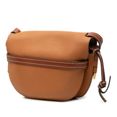 ロエベ アナグラム ゲートバッグ 斜め掛け ショルダーバッグ ブラウン レザー レディース LOEWE 【中古】
