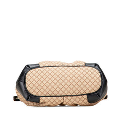 グッチ ディアマンテ スーキー ハンドバッグ 247902 ベージュ ブラック キャンバス レザー レディース GUCCI 【中古】