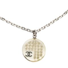 シャネル ココマーク ネックレス シルバー クリア メタル プラスチック ラインストーン レディース CHANEL 【中古】
