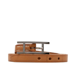 エルメス アピ3 ロング ブレスレット 4連 ブラウン レザー レディース HERMES 【中古】