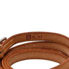 エルメス アピ3 ロング ブレスレット 4連 ブラウン レザー レディース HERMES 【中古】