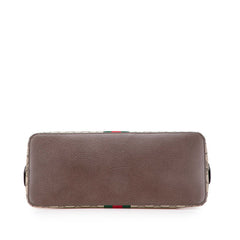 グッチ GGスプリーム シェリーライン ショルダーバッグ ハンドバッグ 2WAY 524533 ベージュ ブラウン PVC レザー レディース GUCCI 【中古】