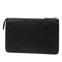 フェンディ セレリア モンスター バグズアイ クラッチバッグ セカンドバッグ 7VA350 ブラック レザー レディース FENDI 【中古】