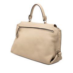 サルヴァトーレフェラガモ ガンチーニ ハンドバッグ ショルダーバッグ 2WAY アイボリー レザー レディース Salvatore Ferragamo 【中古】