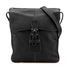 ロエベ 斜め掛け ショルダーバッグ ブラック グレインカーフレザー レディース LOEWE 【中古】