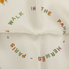 エルメス カレ90 Walk in the Park スカーフ ホワイト マルチカラー シルク レディース HERMES 【中古】