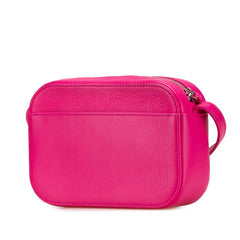 バレンシアガ エブリディ 斜め掛け ショルダーバッグ カメラバッグ 552372 ピンク レザー レディース BALENCIAGA 【中古】