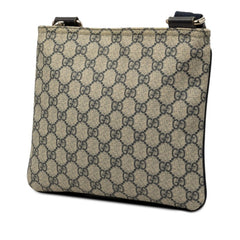 グッチ グッチシマ 斜め掛け ショルダーバッグ 201538 ベージュ ネイビー PVC レザー レディース GUCCI 【中古】