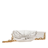 ボッテガヴェネタ ザ チェーンポーチ ボディバッグ ウエストバッグ ホワイト ゴールド レザー レディース BOTTEGAVENETA 【中古】