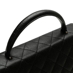 シャネル マトラッセ ココマーク ハンドバッグ ブラック キャビアスキン レディース CHANEL 【中古】