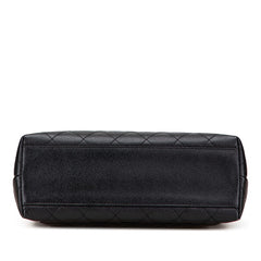 シャネル マトラッセ ココマーク ハンドバッグ ブラック キャビアスキン レディース CHANEL 【中古】