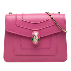 ブルガリ セルペンティ フォーエバー チェーンショルダーバッグ ピンク レザー レディース BVLGARI 【中古】