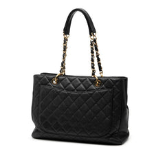シャネル マトラッセ ココマーク チェーン トートバッグ ショルダーバッグ ブラック ゴールド キャビアスキン レディース CHANEL 【中古】