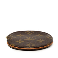 ルイ ヴィトン モノグラム ポルトモネ ロン コインケース 小銭入れ M61926 ブラウン PVC レザー レディース LOUIS VUITTON 【中古】