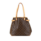 ルイ ヴィトン モノグラム バティニョール ヴェルティカル トートバッグ ショルダーバッグ M51153 ブラウン PVC レザー レディース LOUIS VUITTON 【中古】