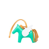 エルメス ロデオPM ペガサス バッグチャーム チャーム グリーン ブラウン ブルー系 アニョーミロ レディース HERMES 【中古】