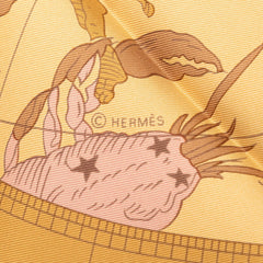 エルメス カレ90 Hemisphaerium Coeli Boreale 北半球の星座 スカーフ ベージュ シルク レディース HERMES 【中古】
