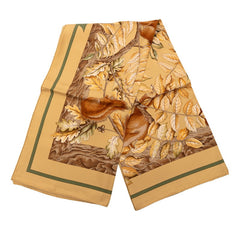 エルメス カレ90 CASSE NOISETTE くるみ割り スカーフ ブラウン シルク レディース HERMES 【中古】