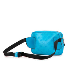 ルイ ヴィトン タイガラマ バムバッグ アウトドア ボディバッグ ウエストバッグ M30459 ラグーンブルー レザー レディース LOUIS VUITTON 【中古】