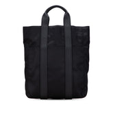 エルメス アカプルコ カバスMM トートバッグ ハンドバッグ ブラック ナイロン レザー レディース HERMES 【中古】