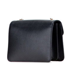 グッチ インターロッキングG ショルダーバッグ 510304 ブラック レザー レディース GUCCI 【中古】