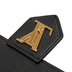 ルイ ヴィトン ポルトフォイユ ロックミー LVロゴ 長財布 M60861 ブラック レザー レディース LOUIS VUITTON 【中古】