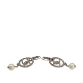 シャネル ココマーク イヤリング シルバー メタル ラインストーン フェイクパール レディース CHANEL 【中古】