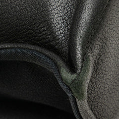 エルメス フールトゥPM ハーフレザー トートバッグ ハンドバッグ ブラック ネイビー キャンバス レザー レディース HERMES 【中古】