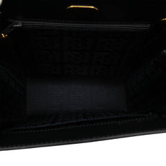 カルティエ サファイアライン ハンドバッグ ブラック レザー レディース CARTIER 【中古】