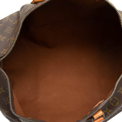 ルイ ヴィトン モノグラム スピーディ40 ハンドバッグ ボストンバッグ M41522 ブラウン PVC レザー レディース LOUIS VUITTON 【中古】