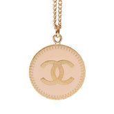 シャネル ココマーク ラウンド ネックレス 06P ゴールド ピンク メッキ レディース CHANEL 【中古】