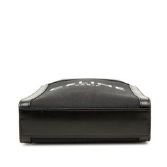 セリーヌ ミニ バーティカル カバ ハンドバッグ ショルダーバッグ 2WAY ブラック キャンバス レザー レディース CELINE 中古