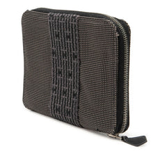エルメス エールライン パースPM 二つ折り財布 グレー ポリエステル ポリアミド レディース HERMES 【中古】