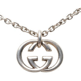 グッチ インタロッキングG チェーン ペンダント ネックレス SV925 シルバー レディース GUCCI 【中古】