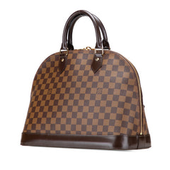ルイ ヴィトン ダミエ アルマMM ハンドバッグ N41247 ブラウン PVC レザー レディース LOUIS VUITTON 【中古】