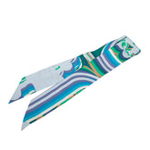 エルメス ツイリー Brides de Gala Shadow ブリッド ドゥ ガラ シャドー スカーフ ブルー グリーン マルチカラー シルク レディース HERMES 【中古】