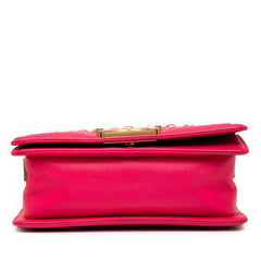 シャネル ボーイシャネル20 チェーン ショルダーバッグ ピンク ツイード ラムスキン レディース CHANEL 【中古】