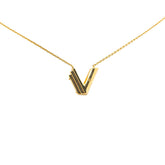 ルイ ヴィトン LV&ME V ペンダントネックレス M61077 ゴールド メッキ レディース LOUIS VUITTON 【中古】