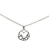 ディオール ロゴ ハート モチーフ ペンダント ネックレス シルバー グレー メタル レディース Dior 【中古】