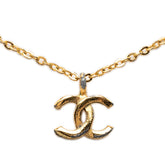 シャネル ココマーク ペンダント ネックレス ゴールド メッキ レディース CHANEL 【中古】
