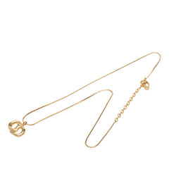 ディオール CDロゴ チェーン ペンダント ネックレス ゴールド メッキ レディース Dior 【中古】